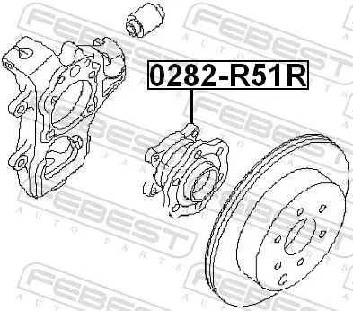 Handler.Part Wheel hub FEBEST 0282R51R 2