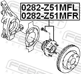 Handler.Part Wheel hub FEBEST 0282Z51MFL 2