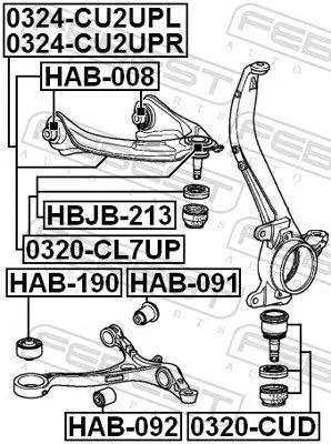 Handler.Part Ball joint FEBEST 0320CUD 2