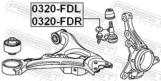 Handler.Part Ball joint FEBEST 0320FDL 2