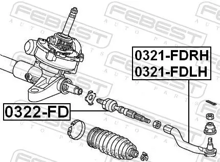 Handler.Part Tie rod end FEBEST 0321FDLH 2