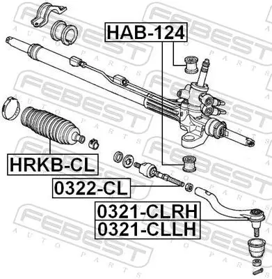 Handler.Part Tie rod axle joint FEBEST 0322CL 2