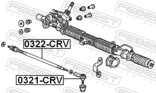 Handler.Part Tie rod axle joint FEBEST 0322CRV 2