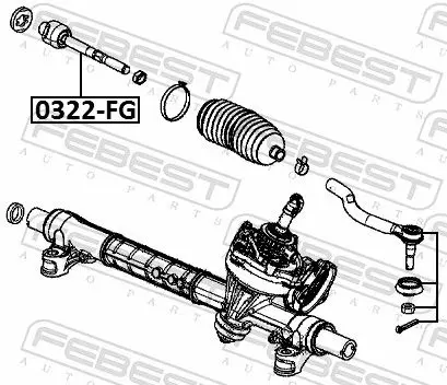 Handler.Part Tie rod axle joint FEBEST 0322FG 2