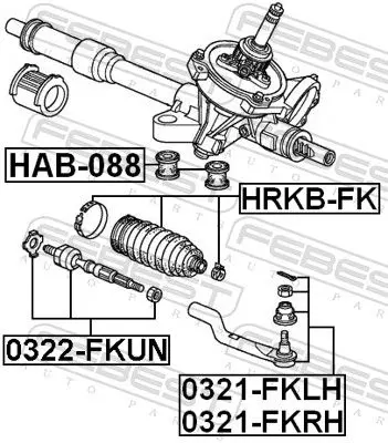 Handler.Part Tie rod axle joint FEBEST 0322FKUN 2