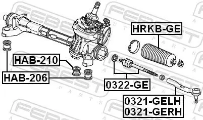 Handler.Part Tie rod axle joint FEBEST 0322GE 2