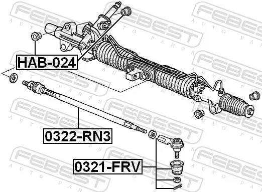 Handler.Part Tie rod axle joint FEBEST 0322RN3 2