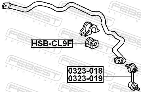 Handler.Part Rod/strut, stabiliser FEBEST 0323018 2