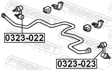 Handler.Part Rod/strut, stabiliser FEBEST 0323022 2