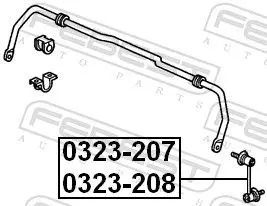 Handler.Part Rod/strut, stabiliser FEBEST 0323207 2