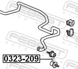 Handler.Part Rod/strut, stabiliser FEBEST 0323209 2