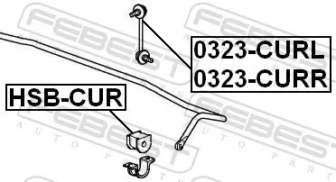 Handler.Part Rod/strut, stabiliser FEBEST 0323CURR 2