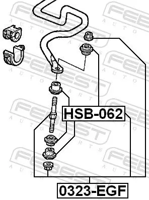 Handler.Part Rod/strut, stabiliser FEBEST 0323EGF 2