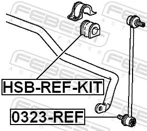 Handler.Part Rod/strut, stabiliser FEBEST 0323REF 2