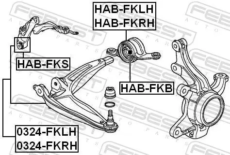 Handler.Part Track control arm FEBEST 0324FKLH 2