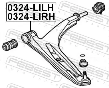 Handler.Part Track control arm FEBEST 0324LILH 2