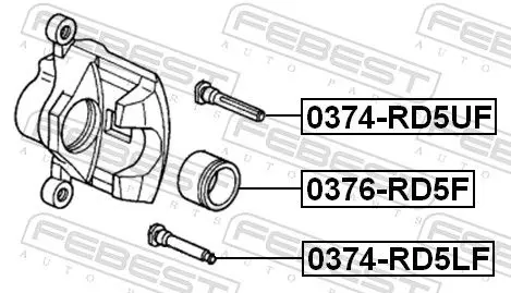 Handler.Part Guide bolt, brake caliper FEBEST 0374RD5LF 2