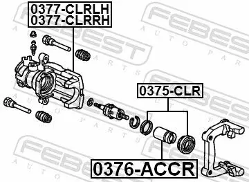 Handler.Part Repair kit, brake caliper FEBEST 0375CLR 2