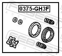 Handler.Part Repair kit, brake caliper FEBEST 0375GH3F 2