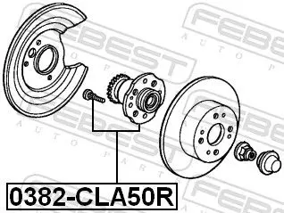 Handler.Part Wheel hub FEBEST 0382CLA50R 2