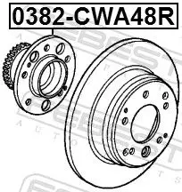 Handler.Part Wheel hub FEBEST 0382CWA48R 2