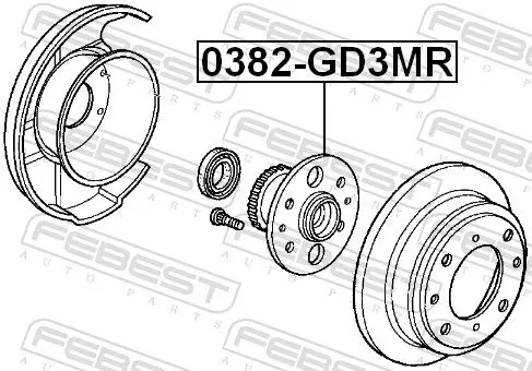 Handler.Part Wheel hub FEBEST 0382GD3MR 2