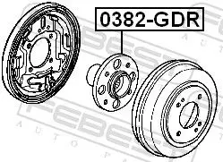 Handler.Part Wheel hub FEBEST 0382GDR 2