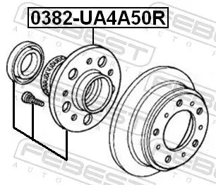 Handler.Part Wheel hub FEBEST 0382UA4A50R 2