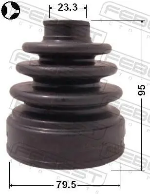 Handler.Part Bellow, driveshaft FEBEST 0415CU20 2