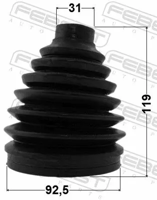 Handler.Part Bellow, driveshaft FEBEST 0417PCW6 2