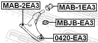 Handler.Part Ball joint FEBEST 0420EA3 2