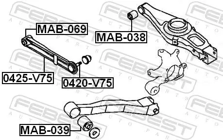 Handler.Part Ball joint FEBEST 0420V75 2