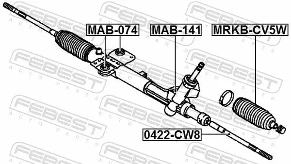 Handler.Part Tie rod axle joint FEBEST 0422CW8 2