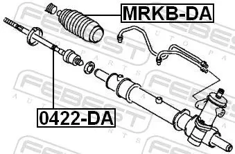 Handler.Part Tie rod axle joint FEBEST 0422DA 2