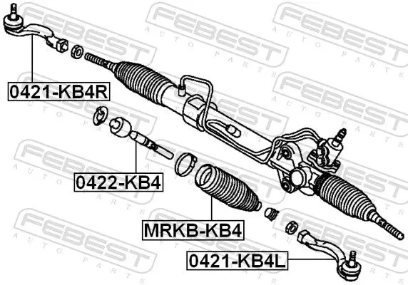 Handler.Part Tie rod axle joint FEBEST 0422KB4 2