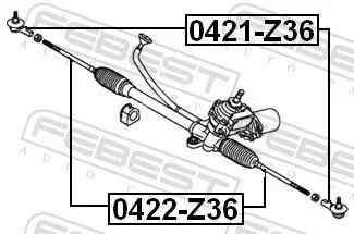 Handler.Part Tie rod axle joint FEBEST 0422Z36 2