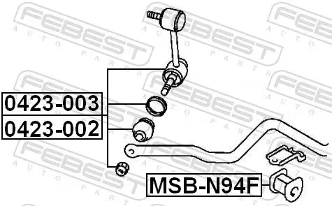 Handler.Part Rod/strut, stabiliser FEBEST 0423002 2