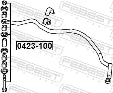 Handler.Part Rod/strut, stabiliser FEBEST 0423100 2