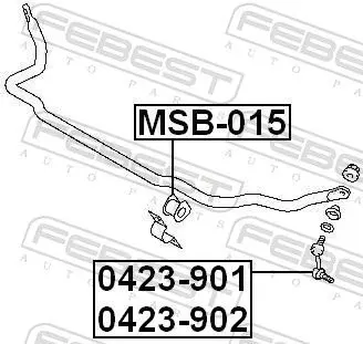 Handler.Part Rod/strut, stabiliser FEBEST 0423902 2