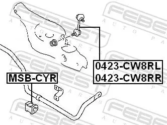 Handler.Part Rod/strut, stabiliser FEBEST 0423CW8RL 2