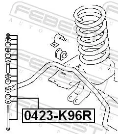 Handler.Part Rod/strut, stabiliser FEBEST 0423K96R 2