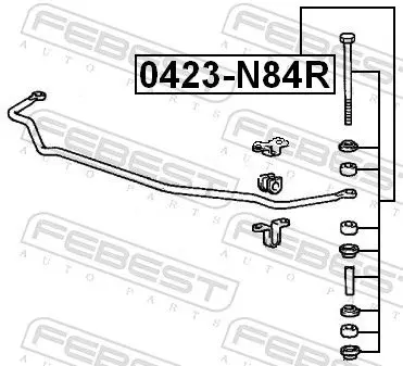 Handler.Part Rod/strut, stabiliser FEBEST 0423N84R 2