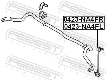 Handler.Part Rod/strut, stabiliser FEBEST 0423NA4FL 2