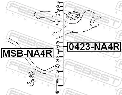 Handler.Part Rod/strut, stabiliser FEBEST 0423NA4R 2