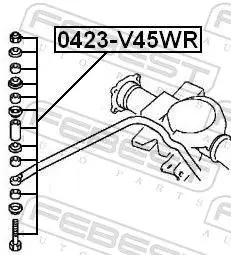 Handler.Part Rod/strut, stabiliser FEBEST 0423V45WR 2