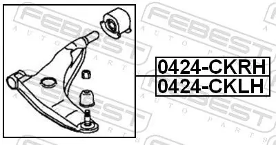 Handler.Part Track control arm FEBEST 0424CKLH 2