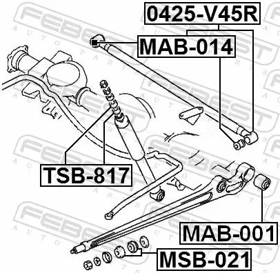 Handler.Part Track control arm FEBEST 0425V45R 2