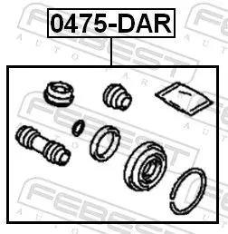 Handler.Part Repair kit, brake caliper FEBEST 0475DAR 2