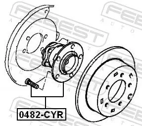 Handler.Part Wheel hub FEBEST 0482CYR 2