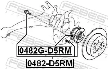 Handler.Part Wheel hub FEBEST 0482D5RM 2